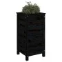 Solid black pine wood planter 40x40x78 cm by vidaXL, Pots and planters - Ref: Foro24-825279, Price: 79,85 €, Discount: %