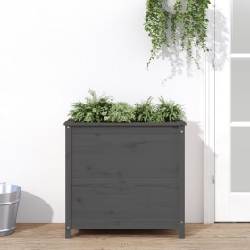 Solid gray pine wood planter 82.5x40x78 cm by vidaXL, Pots and planters - Ref: Foro24-825284, Price: 121,08 €, Discount: %