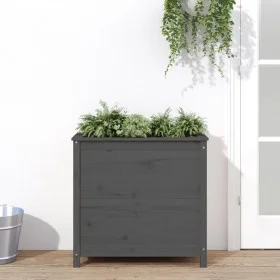 Solid gray pine wood planter 82.5x40x78 cm by vidaXL, Pots and planters - Ref: Foro24-825284, Price: 119,34 €, Discount: %