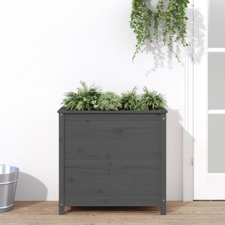 Solid gray pine wood planter 82.5x40x78 cm by vidaXL, Pots and planters - Ref: Foro24-825284, Price: 121,08 €, Discount: %