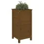 Solid honey brown pine wood planter 40x40x78 cm by vidaXL, Pots and planters - Ref: Foro24-825278, Price: 83,22 €, Discount: %
