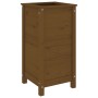 Solid honey brown pine wood planter 40x40x78 cm by vidaXL, Pots and planters - Ref: Foro24-825278, Price: 84,36 €, Discount: %