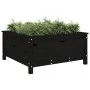 Solid black pine wood planter 82.5x82.5x39 cm by vidaXL, Pots and planters - Ref: Foro24-825300, Price: 104,24 €, Discount: %