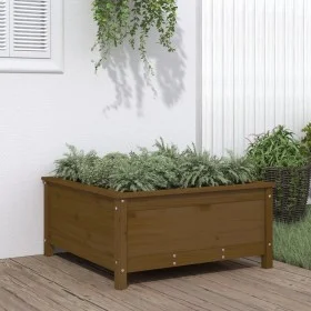 Solid honey brown pine wood planter 82.5x82.5x39 cm by vidaXL, Pots and planters - Ref: Foro24-825299, Price: 77,39 €, Discou...