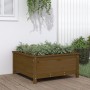 Jardinera madera maciza de pino marrón miel 82,5x82,5x39 cm de vidaXL, Maceteros y jardineras - Ref: Foro24-825299, Precio: 7...
