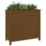 Solid honey brown pine wood planter 82.5x40x78 cm by vidaXL, Pots and planters - Ref: Foro24-825285, Price: 90,21 €, Discount: %