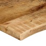 Tablero de mesa borde natural madera maciza mango 120x60x3,8 cm