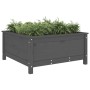 Jardinera madera maciza de pino gris 82,5x82,5x39 cm de vidaXL, Maceteros y jardineras - Ref: Foro24-825298, Precio: 105,77 €...