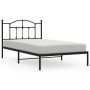 Bettgestell mit schwarzem Metallkopfteil 107x203 cm von vidaXL, Betten und Lattenroste - Ref: Foro24-353435, Preis: 82,22 €, ...