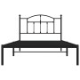 Bettgestell mit schwarzem Metallkopfteil 107x203 cm von vidaXL, Betten und Lattenroste - Ref: Foro24-353435, Preis: 82,22 €, ...