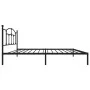 Bed frame with black metal headboard 107x203 cm by vidaXL, Beds and slatted bases - Ref: Foro24-353435, Price: 80,90 €, Disco...