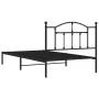Bed frame with black metal headboard 107x203 cm by vidaXL, Beds and slatted bases - Ref: Foro24-353435, Price: 80,90 €, Disco...