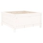 Pflanzgefäß aus massivem Kiefernholz weiß 82,5x82,5x39 cm von vidaXL, Töpfe und Pflanzgefäße - Ref: Foro24-825297, Preis: 86,...