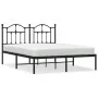 Bettgestell mit schwarzem Metallkopfteil 140x200 cm von vidaXL, Betten und Lattenroste - Ref: Foro24-353440, Preis: 120,43 €,...