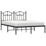 Bettgestell mit schwarzem Metallkopfteil 140x200 cm von vidaXL, Betten und Lattenroste - Ref: Foro24-353440, Preis: 120,43 €,...