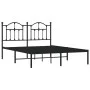 Bettgestell mit schwarzem Metallkopfteil 140x200 cm von vidaXL, Betten und Lattenroste - Ref: Foro24-353440, Preis: 120,43 €,...