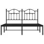 Bettgestell mit schwarzem Metallkopfteil 140x200 cm von vidaXL, Betten und Lattenroste - Ref: Foro24-353440, Preis: 120,43 €,...