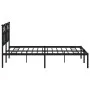 Bettgestell mit schwarzem Metallkopfteil 140x200 cm von vidaXL, Betten und Lattenroste - Ref: Foro24-353440, Preis: 120,43 €,...