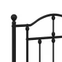 Bettgestell mit schwarzem Metallkopfteil 140x200 cm von vidaXL, Betten und Lattenroste - Ref: Foro24-353440, Preis: 120,43 €,...