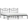 Bettgestell mit schwarzem Metallkopfteil 200x200 cm von vidaXL, Betten und Lattenroste - Ref: Foro24-353446, Preis: 129,82 €,...