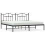 Estructura de cama con cabecero metal negro 200x200 cm de vidaXL, Camas y somieres - Ref: Foro24-353446, Precio: 132,34 €, De...