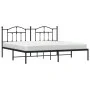 Bettgestell mit schwarzem Metallkopfteil 200x200 cm von vidaXL, Betten und Lattenroste - Ref: Foro24-353446, Preis: 129,82 €,...