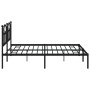 Estructura de cama con cabecero metal negro 200x200 cm de vidaXL, Camas y somieres - Ref: Foro24-353446, Precio: 132,34 €, De...