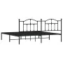 Bettgestell mit schwarzem Metallkopfteil 200x200 cm von vidaXL, Betten und Lattenroste - Ref: Foro24-353446, Preis: 129,82 €,...