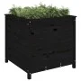 Solid black pine wood planter 82.5x82.5x78 cm by vidaXL, Pots and planters - Ref: Foro24-825307, Price: 155,74 €, Discount: %