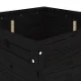 Pflanzgefäß aus massivem schwarzem Kiefernholz, 82,5 x 82,5 x 78 cm von vidaXL, Töpfe und Pflanzgefäße - Ref: Foro24-825307, ...