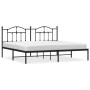 Bettgestell mit schwarzem Metallkopfteil 193x203 cm von vidaXL, Betten und Lattenroste - Ref: Foro24-353445, Preis: 118,43 €,...