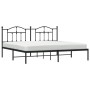 Bettgestell mit schwarzem Metallkopfteil 193x203 cm von vidaXL, Betten und Lattenroste - Ref: Foro24-353445, Preis: 118,43 €,...