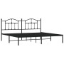 Bettgestell mit schwarzem Metallkopfteil 193x203 cm von vidaXL, Betten und Lattenroste - Ref: Foro24-353445, Preis: 118,43 €,...