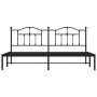 Bettgestell mit schwarzem Metallkopfteil 193x203 cm von vidaXL, Betten und Lattenroste - Ref: Foro24-353445, Preis: 118,43 €,...