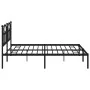 Bed frame with black metal headboard 193x203 cm by vidaXL, Beds and slatted bases - Ref: Foro24-353445, Price: 116,73 €, Disc...