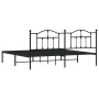 Bettgestell mit schwarzem Metallkopfteil 193x203 cm von vidaXL, Betten und Lattenroste - Ref: Foro24-353445, Preis: 118,43 €,...
