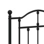 Bettgestell mit schwarzem Metallkopfteil 193x203 cm von vidaXL, Betten und Lattenroste - Ref: Foro24-353445, Preis: 118,43 €,...