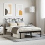 Estructura de cama con cabecero metal negro 120x190 cm de vidaXL, Camas y somieres - Ref: Foro24-353436, Precio: 110,75 €