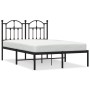 Estructura de cama con cabecero metal negro 120x190 cm de vidaXL, Camas y somieres - Ref: Foro24-353436, Precio: 110,75 €
