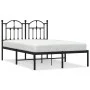 Estructura de cama con cabecero metal negro 120x190 cm de vidaXL, Camas y somieres - Ref: Foro24-353436, Precio: 109,08 €, De...