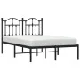 Estructura de cama con cabecero metal negro 120x190 cm de vidaXL, Camas y somieres - Ref: Foro24-353436, Precio: 109,08 €, De...