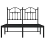 Estructura de cama con cabecero metal negro 120x190 cm de vidaXL, Camas y somieres - Ref: Foro24-353436, Precio: 109,08 €, De...