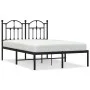 Bettgestell mit schwarzem Metallkopfteil 120x200 cm von vidaXL, Betten und Lattenroste - Ref: Foro24-353437, Preis: 107,28 €,...