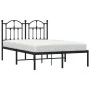 Bettgestell mit schwarzem Metallkopfteil 120x200 cm von vidaXL, Betten und Lattenroste - Ref: Foro24-353437, Preis: 107,28 €,...