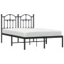 Estructura de cama con cabecero metal negro 120x200 cm de vidaXL, Camas y somieres - Ref: Foro24-353437, Precio: 108,88 €, De...