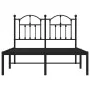 Bettgestell mit schwarzem Metallkopfteil 120x200 cm von vidaXL, Betten und Lattenroste - Ref: Foro24-353437, Preis: 107,28 €,...