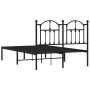 Bettgestell mit schwarzem Metallkopfteil 120x200 cm von vidaXL, Betten und Lattenroste - Ref: Foro24-353437, Preis: 107,28 €,...