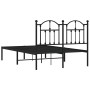 Estructura de cama con cabecero metal negro 120x200 cm de vidaXL, Camas y somieres - Ref: Foro24-353437, Precio: 108,88 €, De...