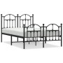 Estructura de cama cabecero y estribo metal negro 120x200 cm | Foro24.es | Tu tienda online para hogar, jardín y más Foro24.es