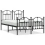 Estructura de cama cabecero y estribo metal negro 120x200 cm de vidaXL, Camas y somieres - Ref: Foro24-353455, Precio: 109,98...